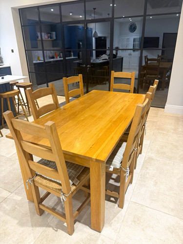 Oak dining table - table, &