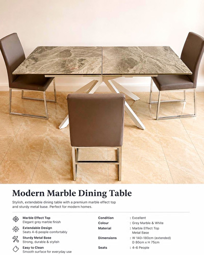 Grey marble effect - grey,