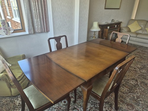 Extending mahogany wood dining - wood,