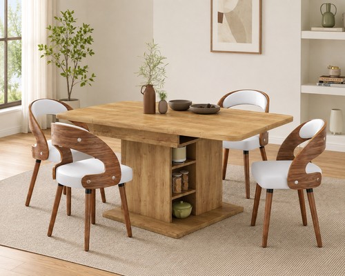 5pcs extendable dining - extendable,