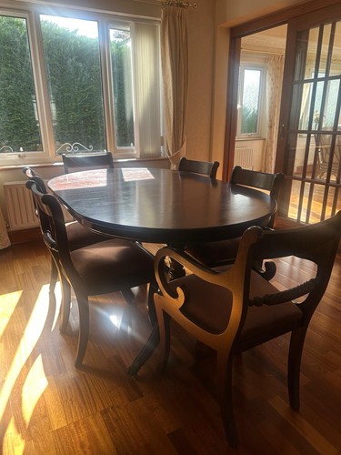 Mahogany extending dining - mahogany,