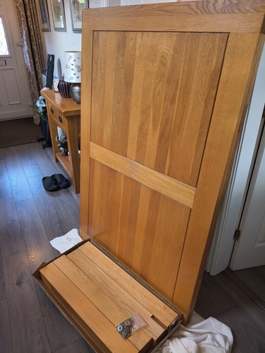 Oak dining table with chairs - 6,