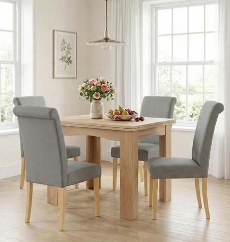 Dining table set oak - dining, top