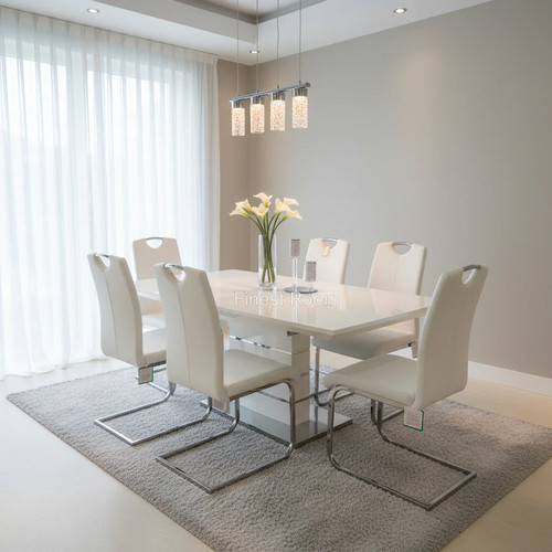 White milan extendable - extendable, dining