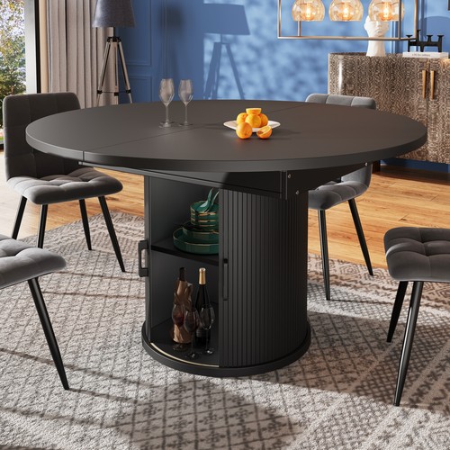 Extendable round dining - extendable, table
