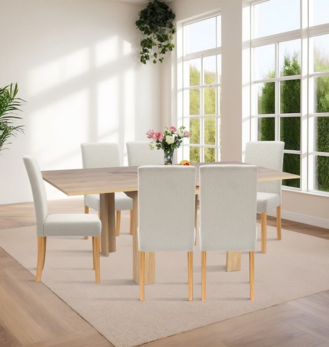 Dining table set oak flip - set,, top