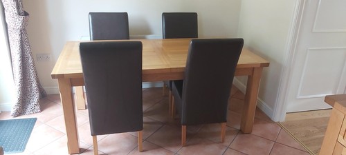 Dining table and chairs - table, 6