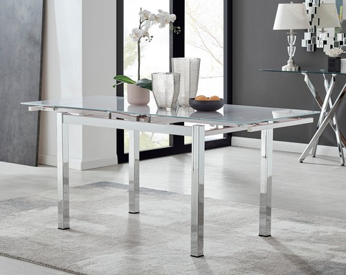 Enna white glass - enna, chrome