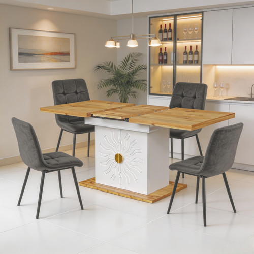 Extendable dining table - table, and