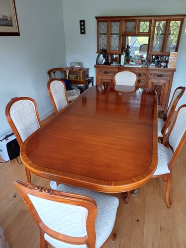 Dining table and chairs - table,