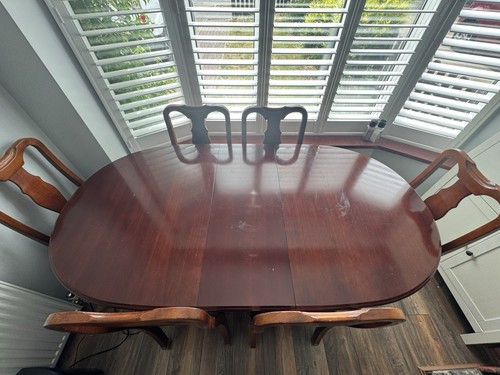 Dining table with - 6, chairs