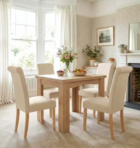 Dining table set - table, oak