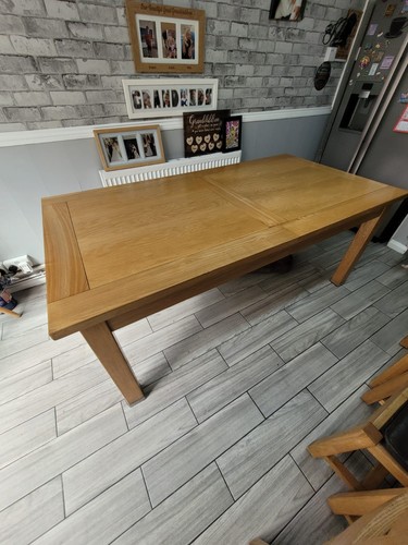 Solid oak wood extendable - solid,