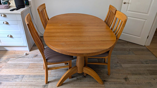 Oval extending wooden dining - oval,