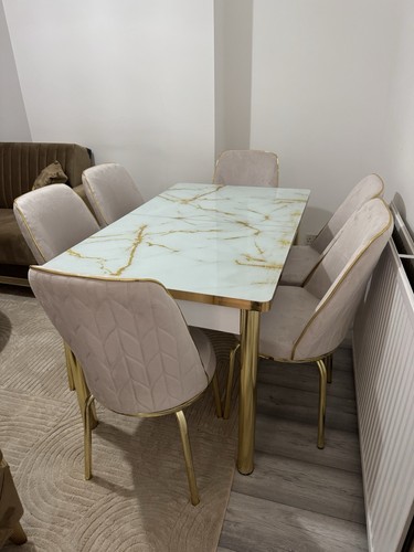 Dining table plush velvet - +6,