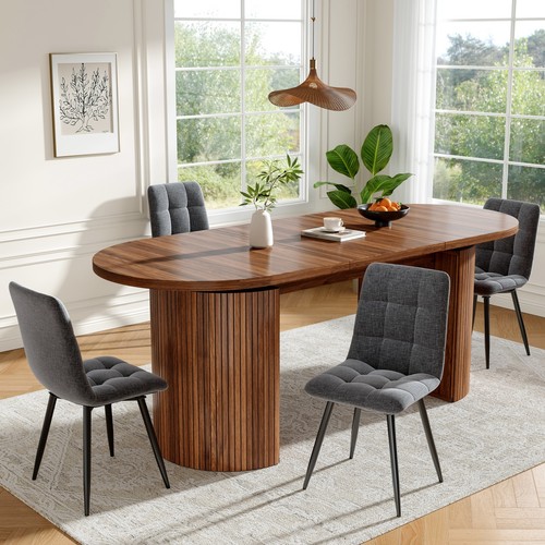 Extendable oval dining table - dining, &